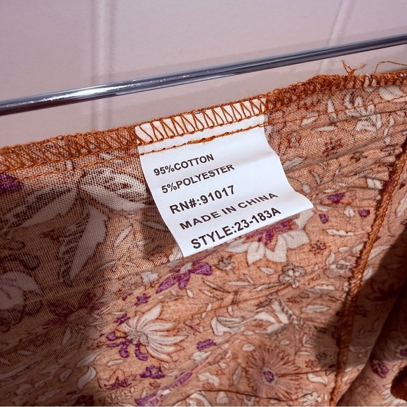 Boho Fall Floral Maxi Skirt with Pockets Boutique - Picture 7 of 7